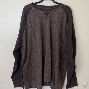 Eddie Bauer Men’s Long Sleeve Tee. Brown and Black. XXXL.